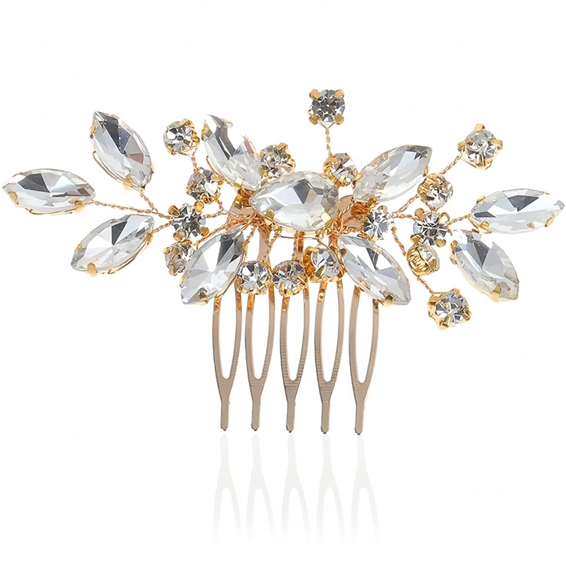 Peines para el Pelo con Diamantes de Imitación，Accesorios para el Cabello de Diamantes de imitación con Clip para Peine de Boda para Novia Dama de Honor