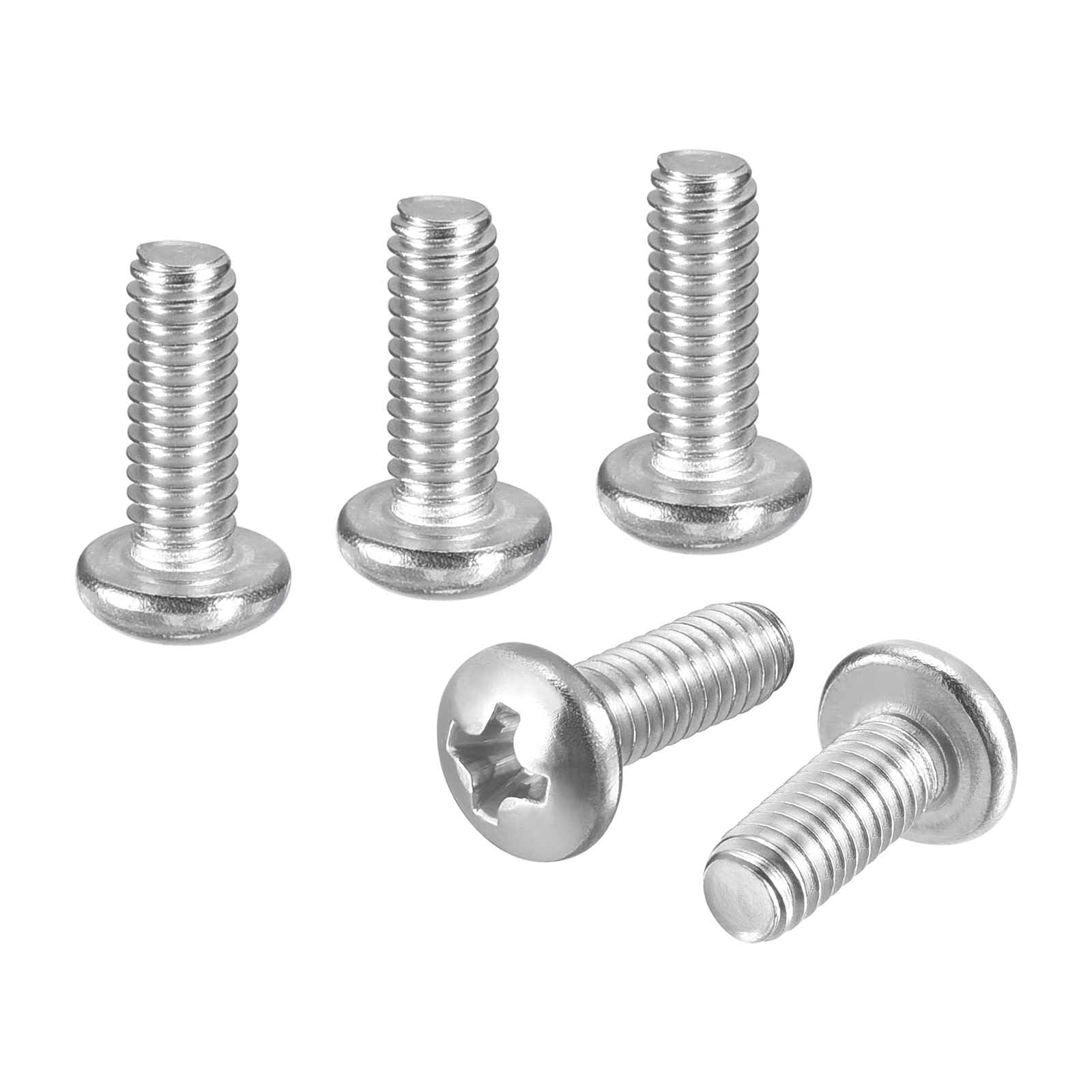 DTGN #8-32x1/2" Pan Head Machine Screws - 50pcs - Good for Machinery - 304 Stainless Steel Phillips Machine Screws Bolts - Silver โ image 1