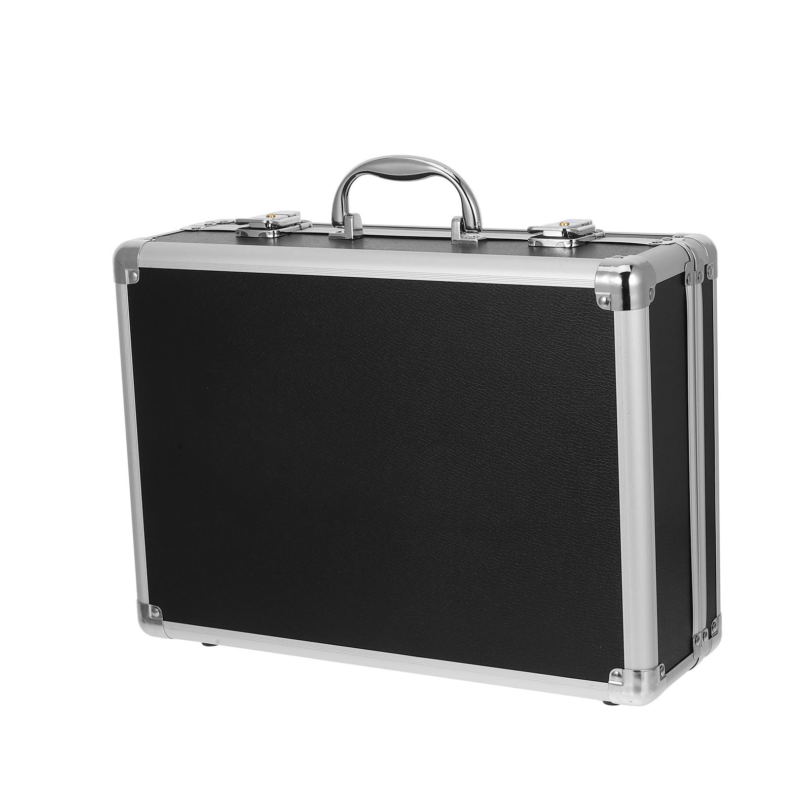 Coffret à Outils Verrouillable en Alliage D’aluminium, Noir, Grand Format