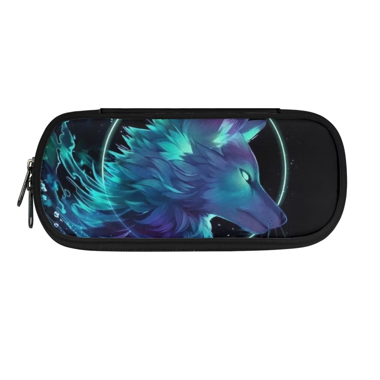 HUGS IDEA Wolf Pencil Case for Kid Boys Girls, Large Capacity Pencil Organizer Case Bag Stationery Desk Organizer for Kids School Office Supplies Pencil Case — image 1