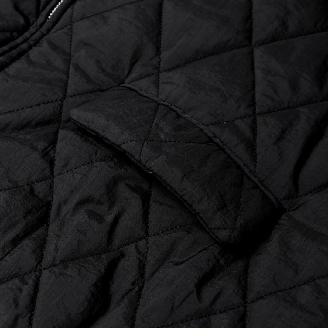 Amazhiyu Women's Quilted Puffer Zip-up Jacket with Drawstring Hem Oversized Coat