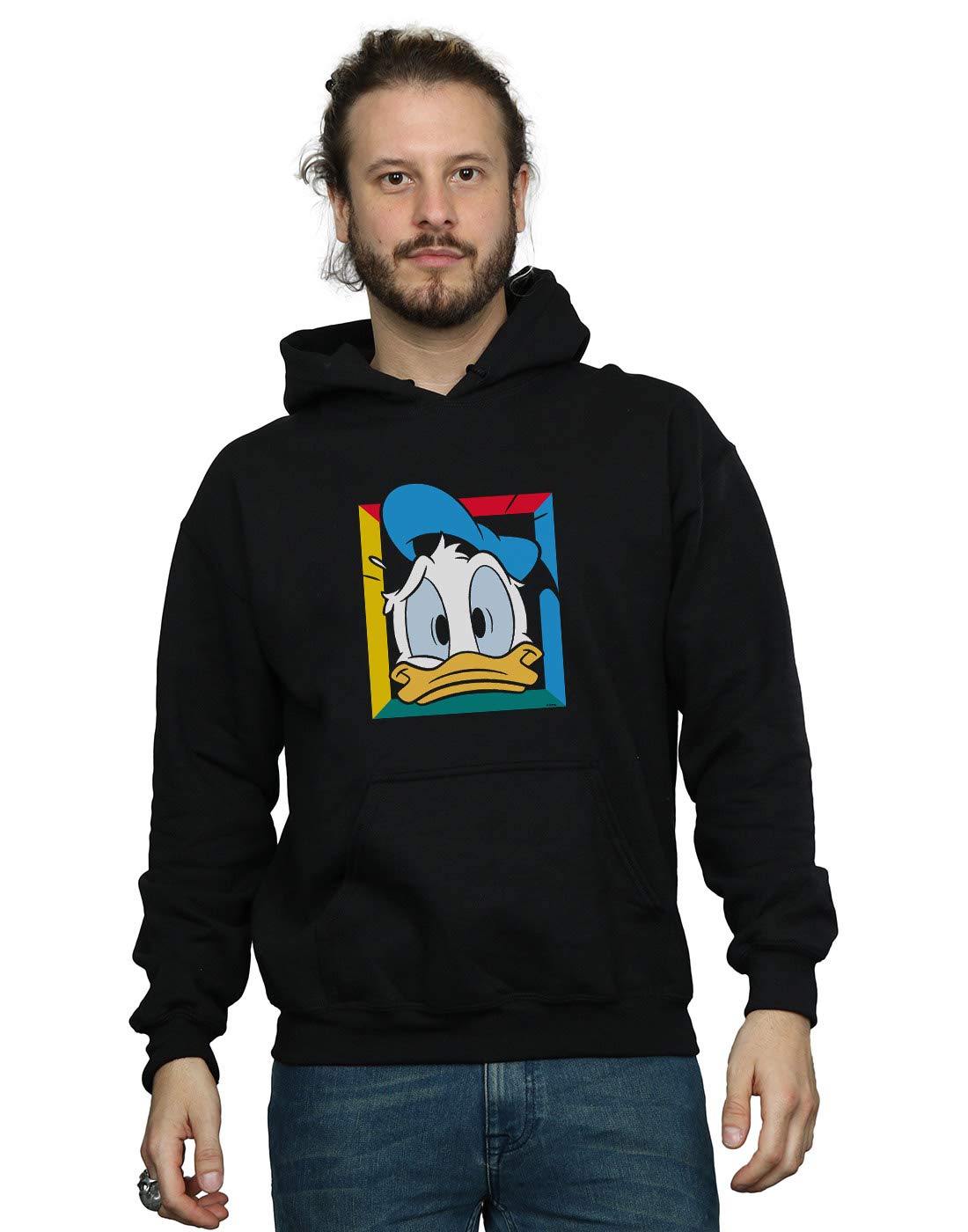 Absolute Cult Men's Black Disney Donald Duck Panicked Hoodie XXXXX-Large