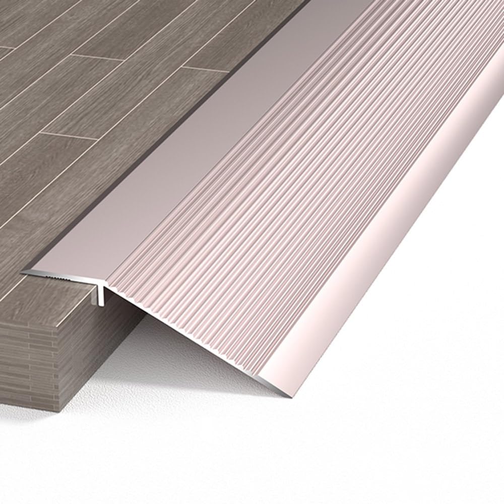 Luysmengeu Purple 35.4In Floor Transition Strip Flooring Transitions Aluminum Threshold Ramp, Kitchen Bedroom Bathroom Door Floor Reducer Gap Covering Joining Strip