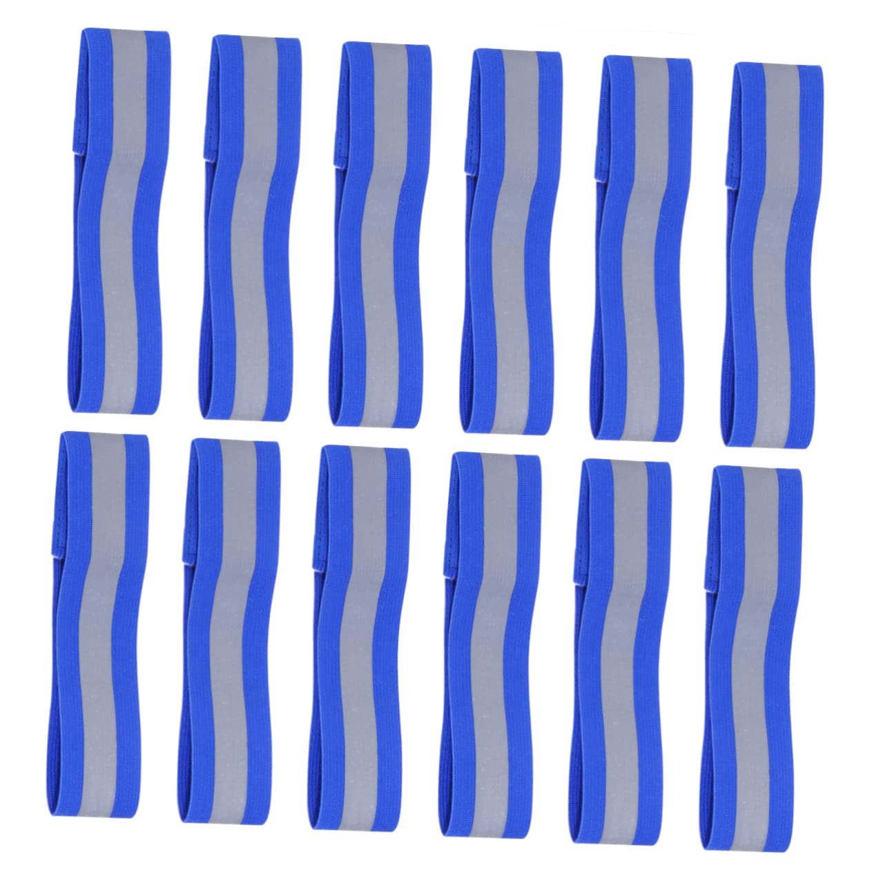 BESPORTBLE 36pièces Brassards Réfléchissants Lumineux Set pour Course Jogging Cyclisme Accessoires De Sécurité Extérieure Bleu