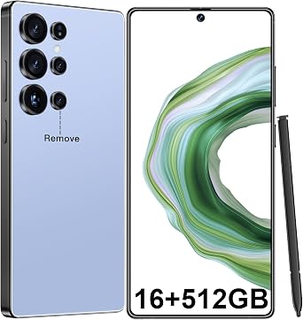 JQAKP I25 Ultra Smartphone 16+512GB | Android 14 | Snapdragon 8 Gen 3 | 68MP+108MP Dual Camera | 7000mAh Battery | 6.99" FHD+ Display | Outperform Competitors in Speed & Power Titanium Blue