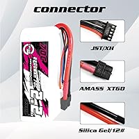 Vista 2 de CNHL 4S Lipo Battery 2200mAh 70C 14.8V Funda suave con enchufe XT60 para RC coche, avión, camión, barco, heli, avión Drone (paquete de 2)