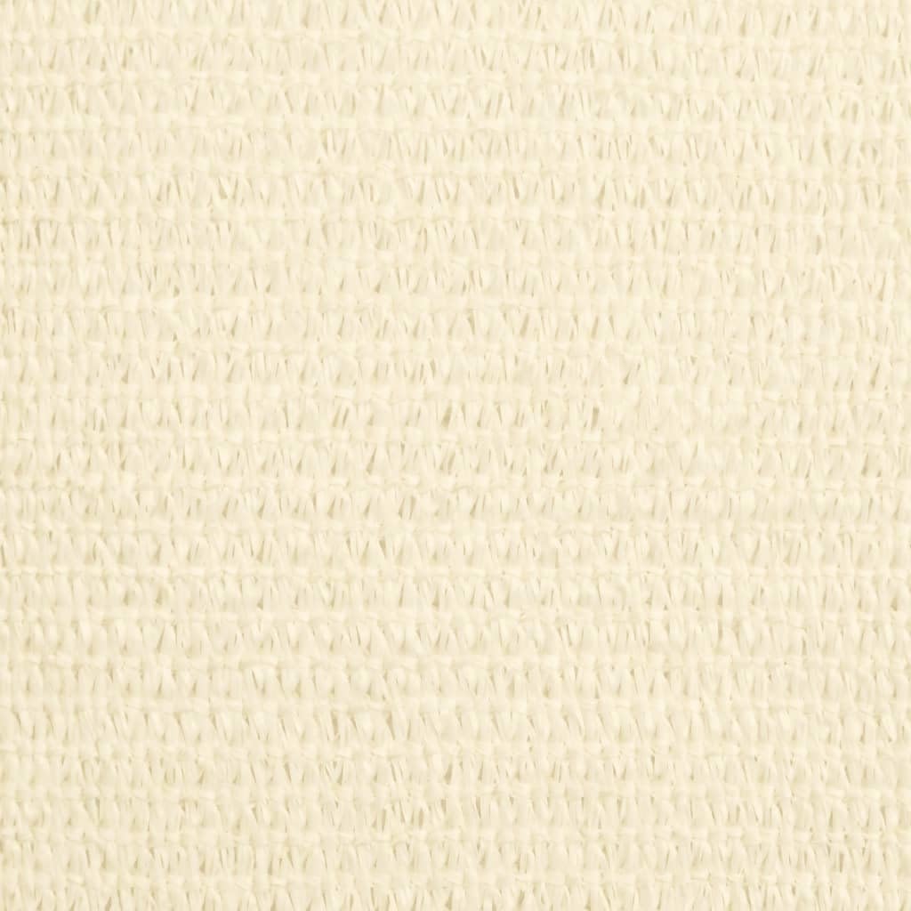 15x15 ft Cream Square HDPE Sun Shade Sail | Breathable fabric allows wind and water to pass through, includes 4 ropes for easy setup in gardens and patios.