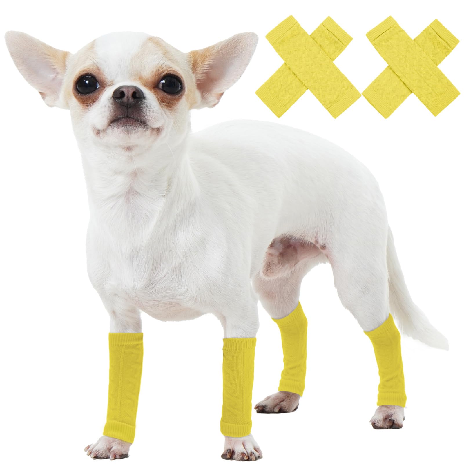 ROZKITCH 4 PCS Dog Arm Sleeves for Licking Scratching Elbow Front Legs
