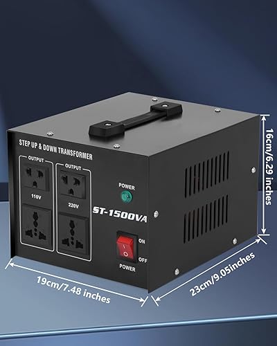 Miniatura 2 de Transformador convertidor de voltaje de 1000 W, convertidor de potencia elevador y descendente, CA de 110 V a 220 V220 V a 110 V, convertidor de