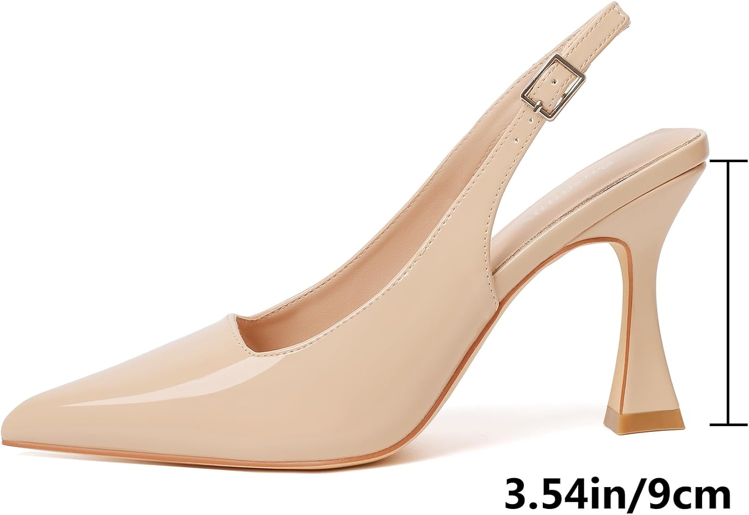 Susanny Slingback Kitten Heels Elegant Dressy Pumps for Women Closed Pointy Toe Sexy Chunky High Heels Wedding Bride Prom Party Dress Shoes - Image 4
