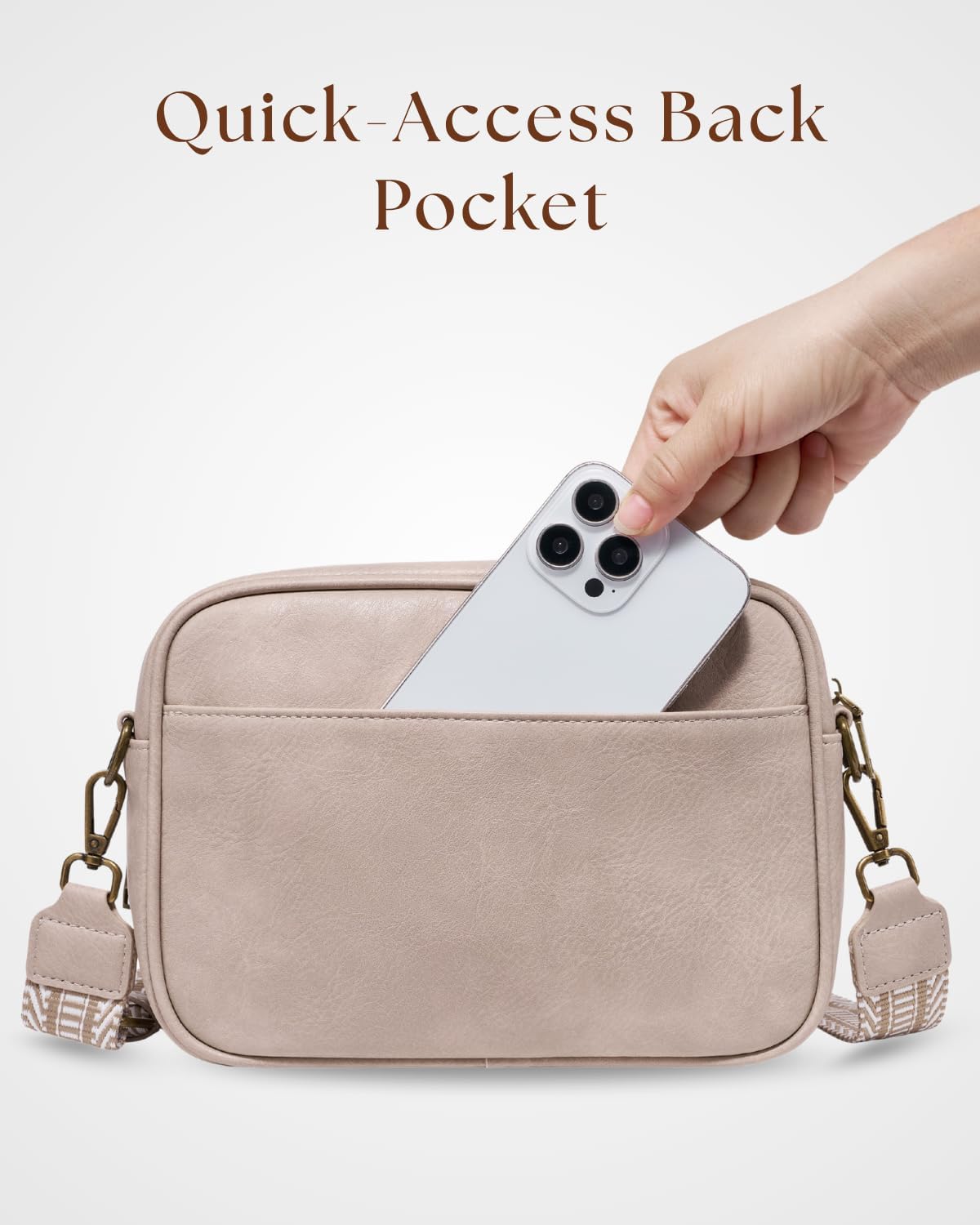 Crossbody Bags with Built-in Wallet, Anti-Theft Travel Purse with Card Slots, Trendy Vegan Shoulder Bag for Women Men - Image 7