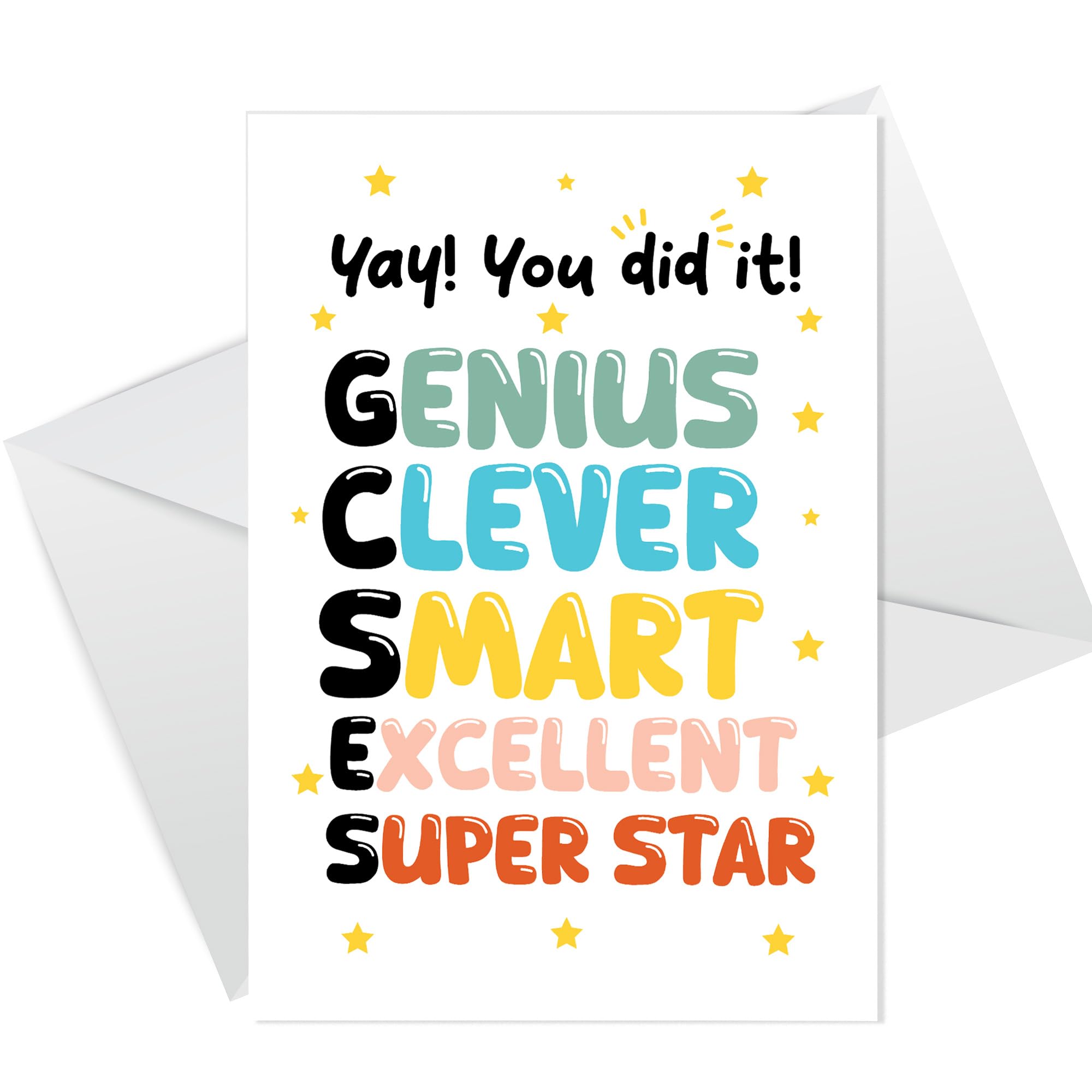 RED OCEAN Passed GCSE Exams Congratulations Cards, GCSE Results Day Well Done Cards For Son Daughter, Exam Results Well Done Card For Boy or Girl, Celebration GCSE Cards