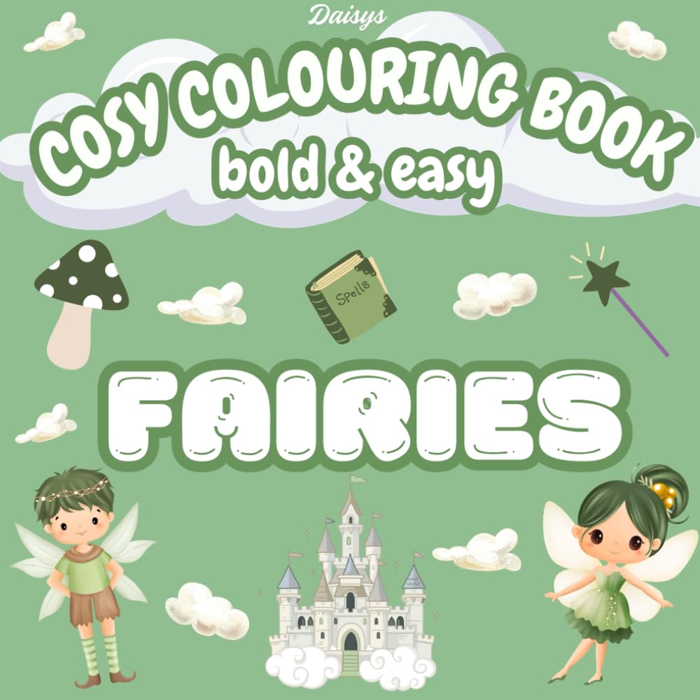 Fairies: Cosy Colouring Book: Bold & Easy Colouring