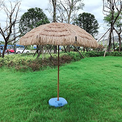 Parasol de paja CLSDRZC contra rayos solares e impermeable para piscina 5