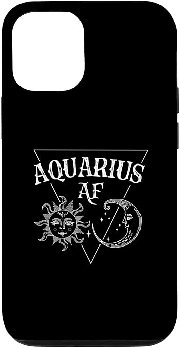 iPhone 12/12 Pro Aquarius AF / Sun & Moon Aquarius Birthday Astrology Design Case