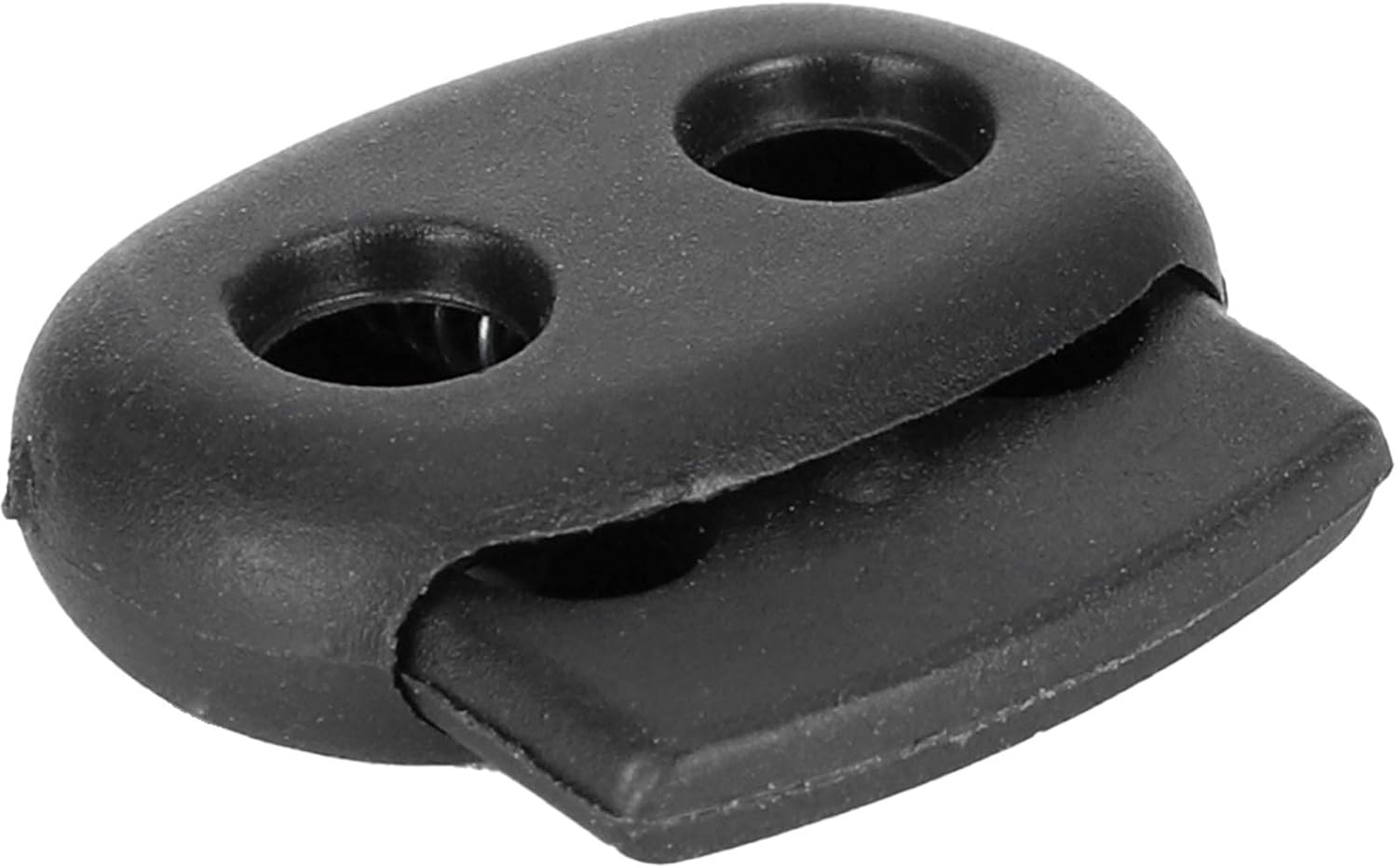 Pilipane Double Hole Spring Cord Locks Heavy Duty Nylon Fastener Pig Nose Shape Buckle Stopper for Backpacks Tents Luggage Clothing Accessories 300Pcs 23x21mm