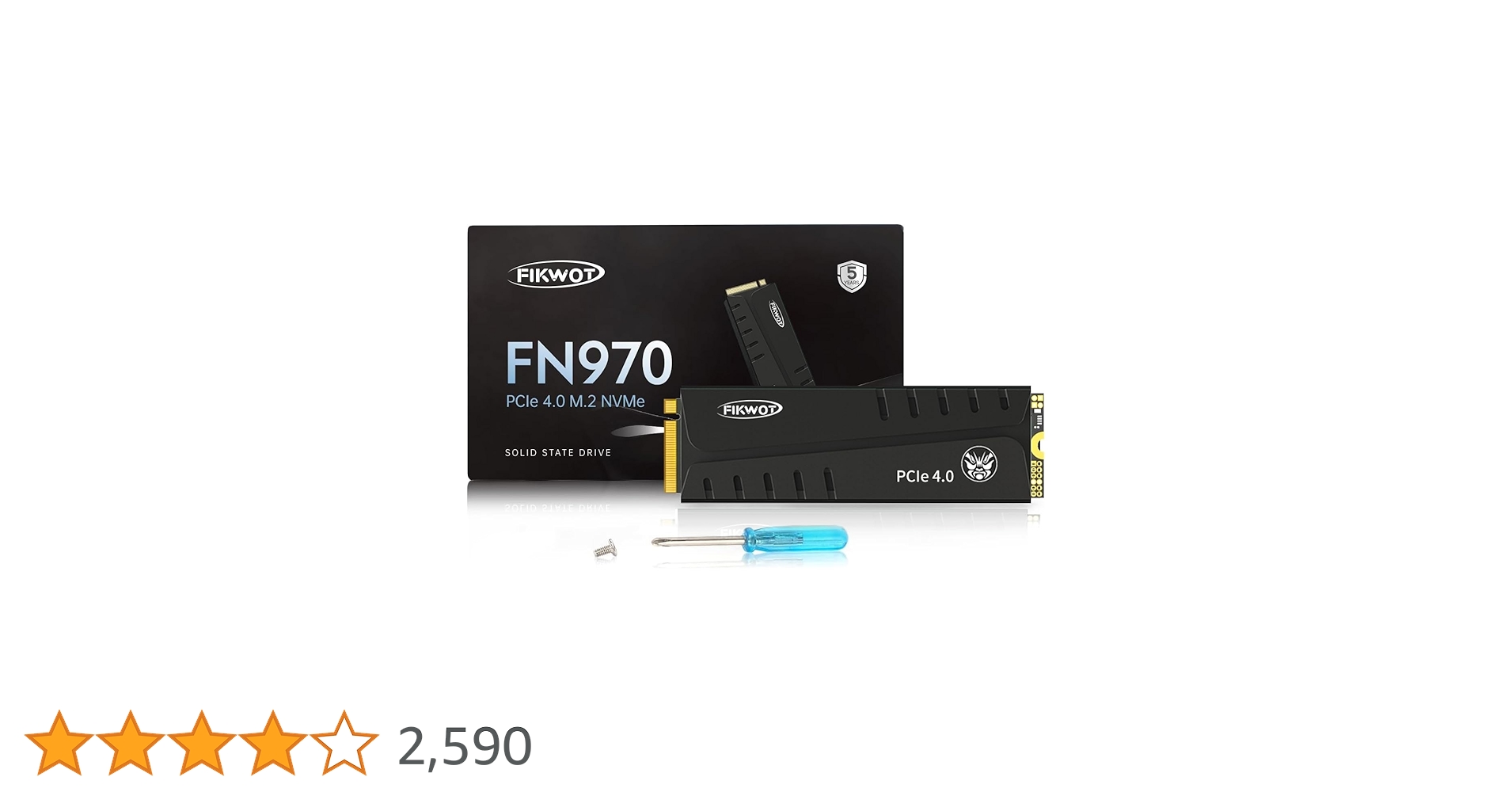Amazon | Fikwot FN970 SSD 1TB M.2 2280 PCIe Gen4 x4 NVMe 1.4