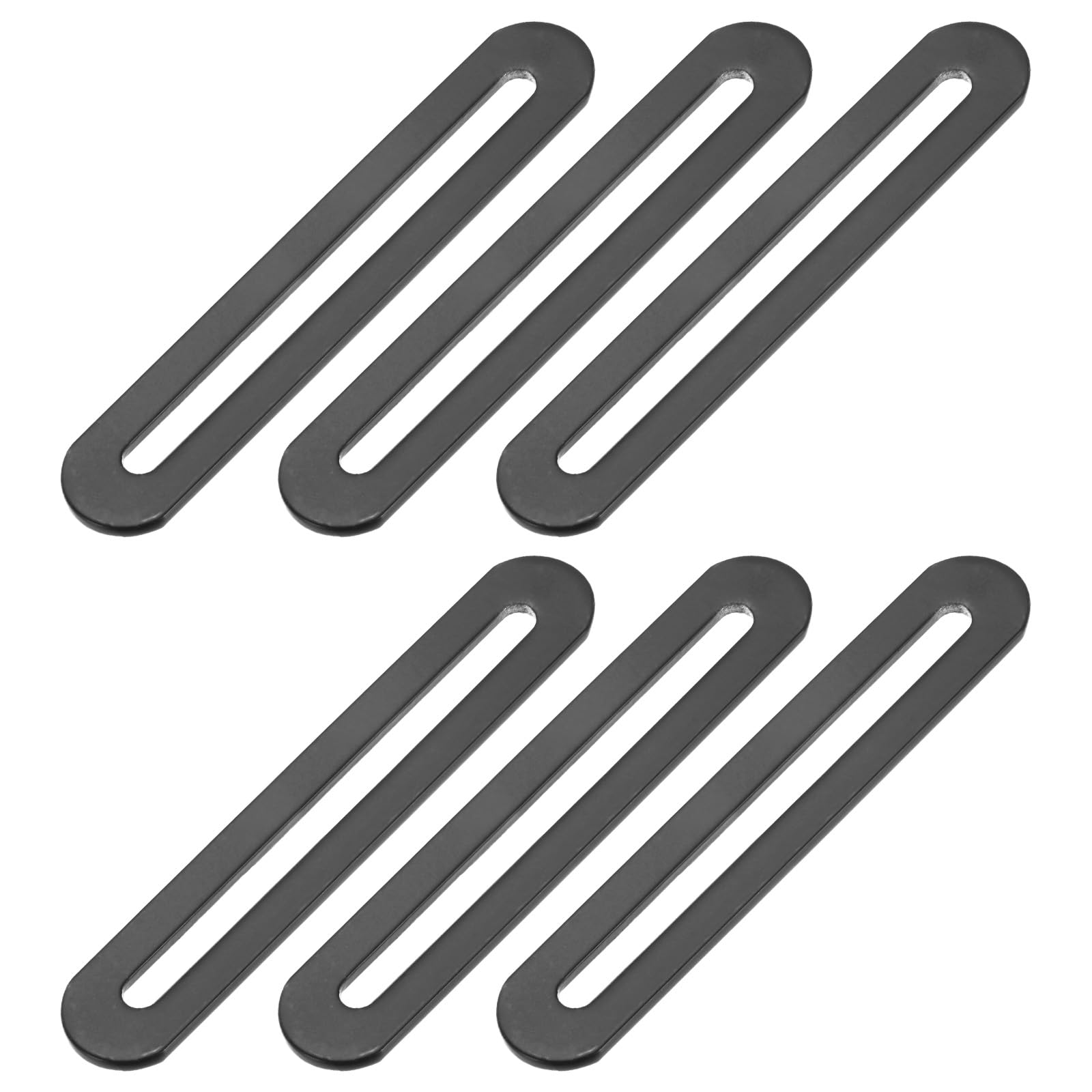 M METERXITY 6-Pack Flat Mending Plate Support 4.33x0.75in, Black