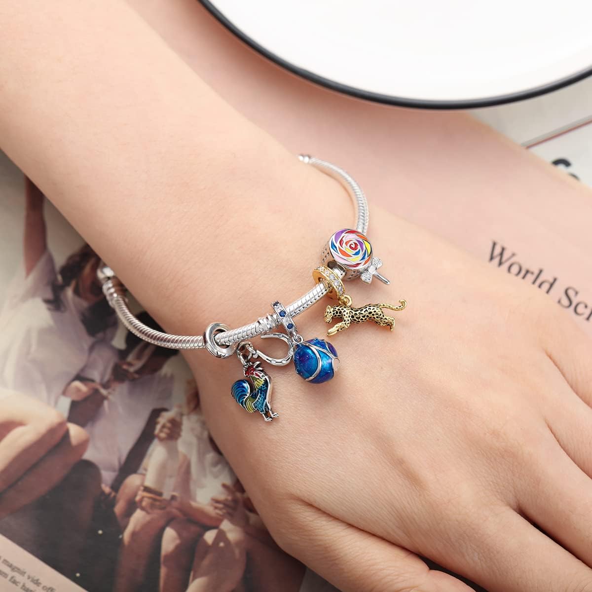 XinYouZhi 925 Sterling Silver Charms for Pandora Bracelets and Necklaces Princess Dress Heart Bear Beads Dangle Pendants Jewelry Birthday Charms for Women Mothers Day Gift - Image 2