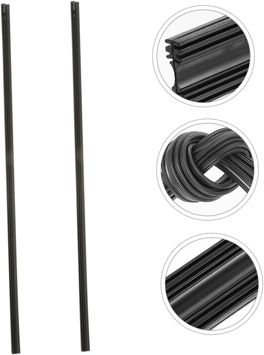 2pcs Windshield Wiper Strips for Car Front Wiper Blade Auto Rubber Strips