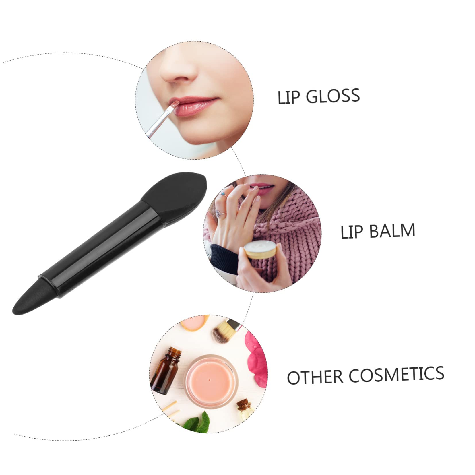 SOESFOUFU Lipstick Applicator Wands 20pcs Double-ended Lip Mask Brush Set for Makeup