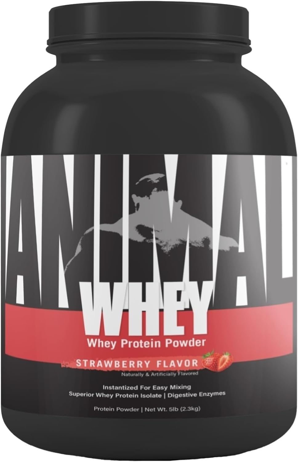 Isolate Whey Protein Powder (Strawberry) – with 25g Protein & 4.6g BCAAs for Muscle Building, Protein Shake with isolates & Various Amino acids – 2,3kg