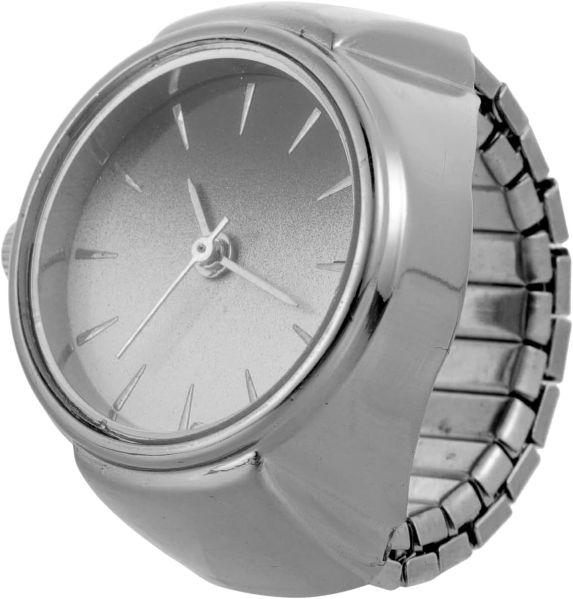 Hemobllo Ring Watch: Round Metal Finger Ring Watch for Birthday, Graduation, Unisex 0.98X0.98inch - Round Dial Quartz Analogue Lightweight Novelty Watches