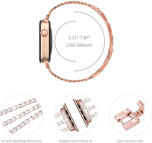 Miniatura 3 de NewWays para Apple Watch Correa de 38 mm, 40 mm, 41 mm, 42 mm, 44 mm, 45 mm, 46 mm, 49 mm para iWatch Series 11 10 9 8 7 6 5 4 3 2 1 SE Ultra,