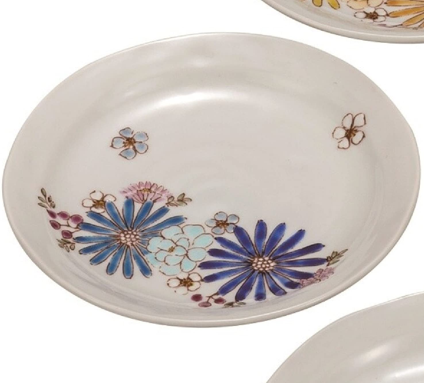 Amazon | 九谷焼 5.2号皿揃 華色絵遊 | 香源 | 小皿 通販