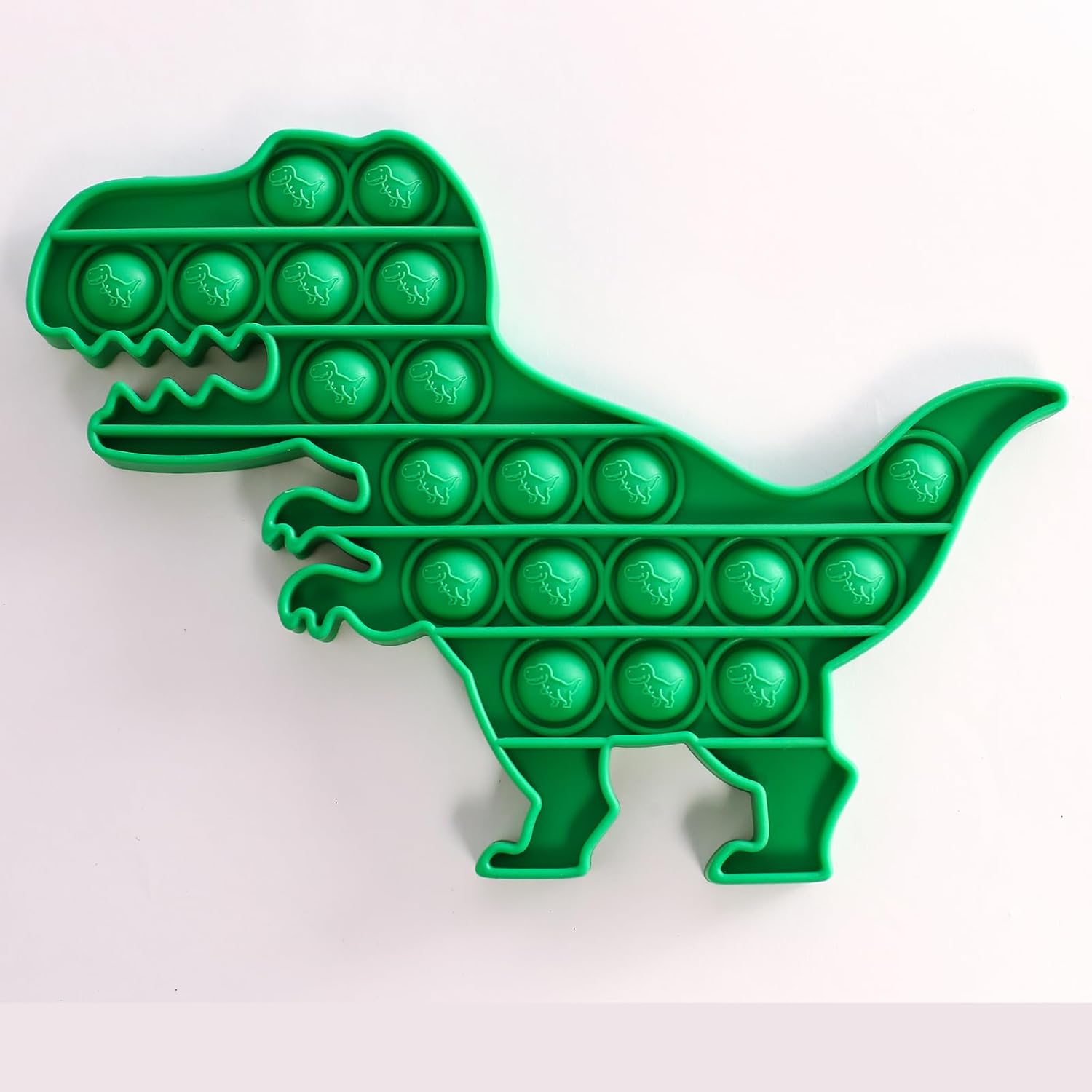 Pop Fidget Toys for Kids, Fidget Poppers Toys Sensory Squeeze Bubble Popping, Silicone Animal Dinosaur Toys Pop Anxiety and Stress Relief It for Boy Girls (Green Dinosaur)