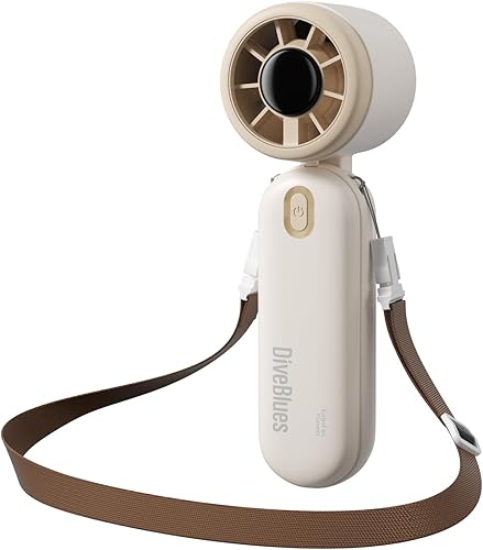 Miniatura 7 de iTurbo Ventilador Turbo de Mano, Mini Ventiladores de Mano Portátiles Plegables, Batería Recargable, Pantalla LED de 5 Velocidades de Alta