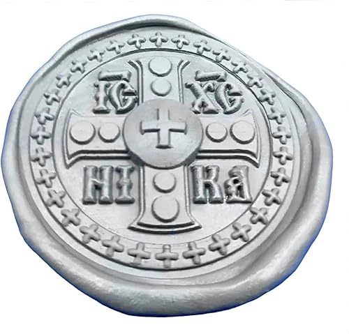 Miniatura 7 de Wooden Hand Carved Stamp For Holy Bread Orthodox Liturgy. Traditional Prosphora. Cookie Cutters Stamps. Bakeware Baking Forms #90 (Diameter: