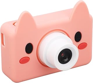 Câmera infantil de 32 MP 1080p HD de vídeo, brinquedo de câmera de selfie infantil rosa raposa pequena com tela HD IPS de 5 polegadas, foto divertida com moldura de foto interessante, câmera digital infantil de até 32 GB