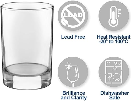 Miniatura 5 de Juego de 4 vasos de jugo pequeños de 5 onzas, vasos de jugo de base pesada, vasos de jugo transparentes, vasos de chupito gruesos y duraderos, vasos