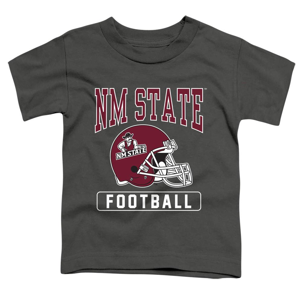 New Mexico State University Official Football Helmet Unisex Toddler T Shirt, Charcoal, 2T