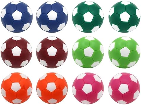 12 Pack Table Soccer Foosballs Game Replacements 36mm, Mini Football Balls