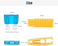 Vista 5 de Nilight - 50030R 120 piezas Fusibles de cuchilla estándar 5A/7.5A/10A/15A/20A/25A/30A AMP Juego surtido con 5 paquetes de portafusibles en línea