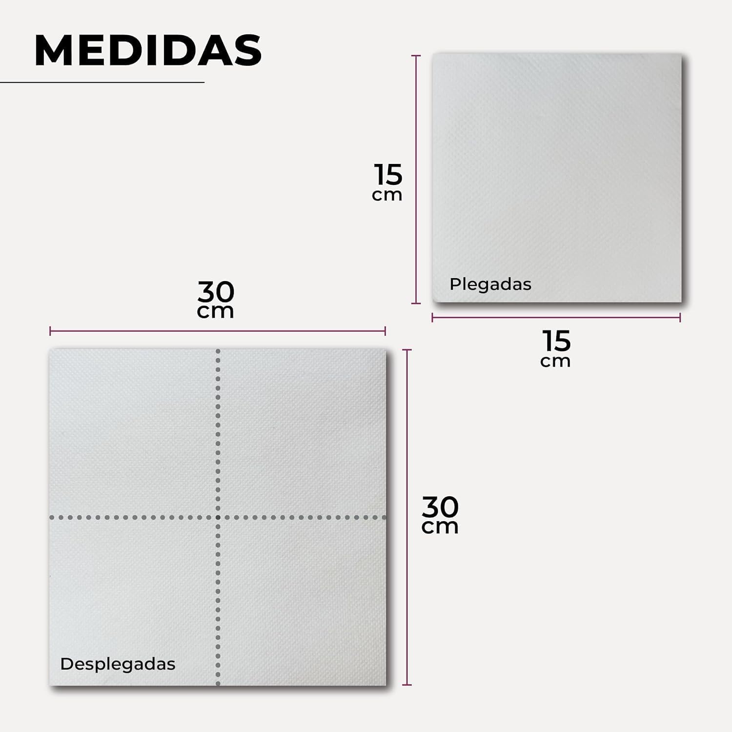 Servilletas de Papel 30x30 cm | 6000 unidades, 30 paquetes | Servilletas Papel 100% Celulosa Virgen 36 g/m²
