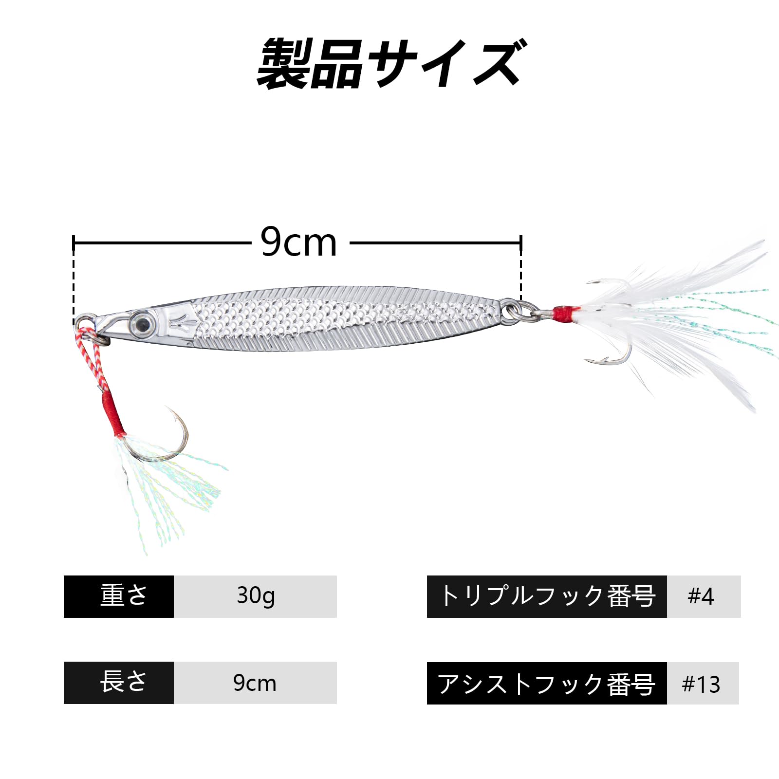 Amazon.co.jp: Goture メタルジグ セット 30g 8.5cm 5個セット オール