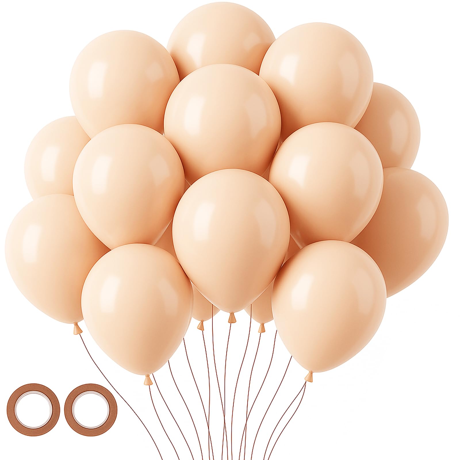 Voircoloria 105pcs Blush Party Latex Balloons, 12inch