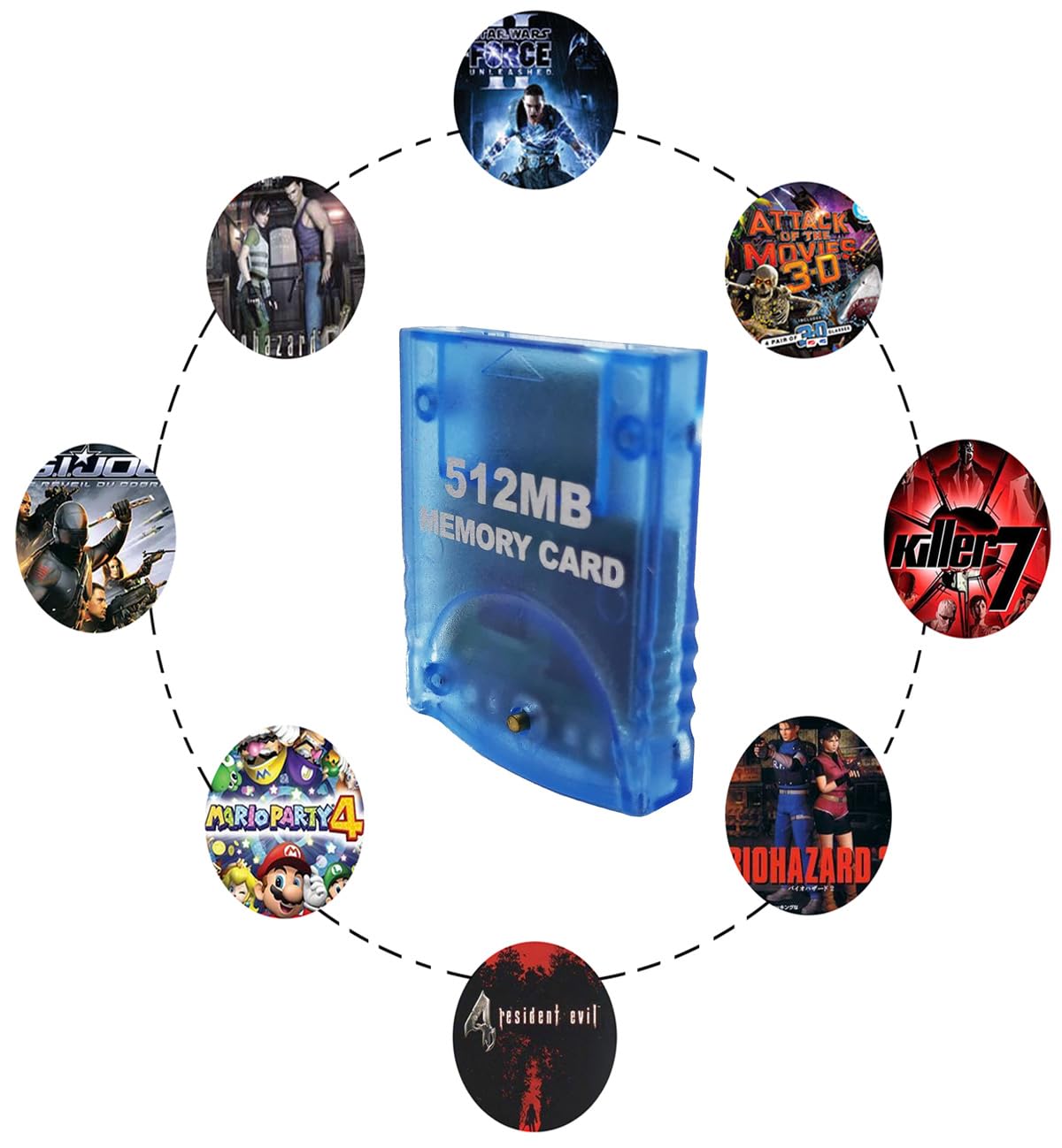 Amazon.com: Hyamass 512MB(8192 Blocks) Gamecube Memory Card for