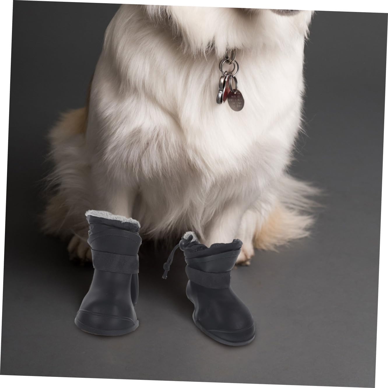 Waterproof Pet Boots for Dogs, Silicone Anti-Slip Rain Shoes, Black XXL Size, Sturdy Outdoor Paw Protectors for Large and Medium Breeds