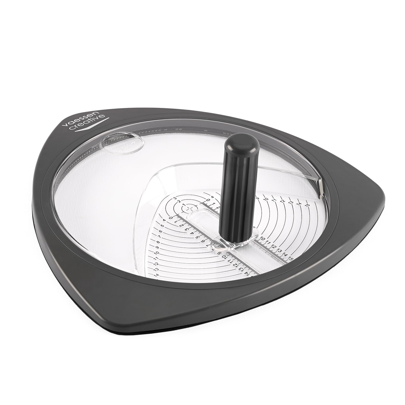 Vaessen Creative Taglierino per Carta – Macchina da Taglio e Accessorio Creativo – Ø 2,5 a Ø 15 cm – su Cartoncino, Etichette, Cartone, Foto e Gommapiuma da Fai-da-Te – Graphite