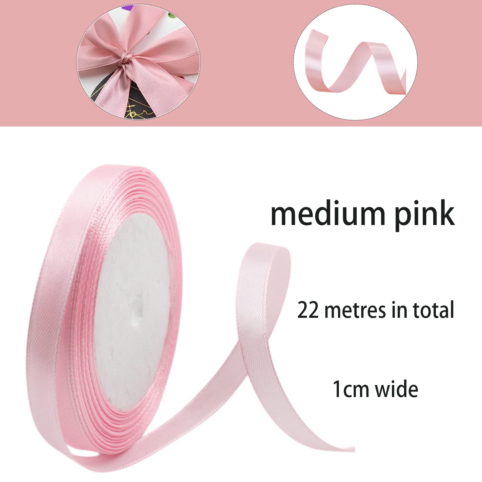 Ruban Satin Or Champagne 10mm X 23m - Pour Cadeaux, Mariage, Déco Fête - DIY, Couture, Emballage - Brillant Et Solide