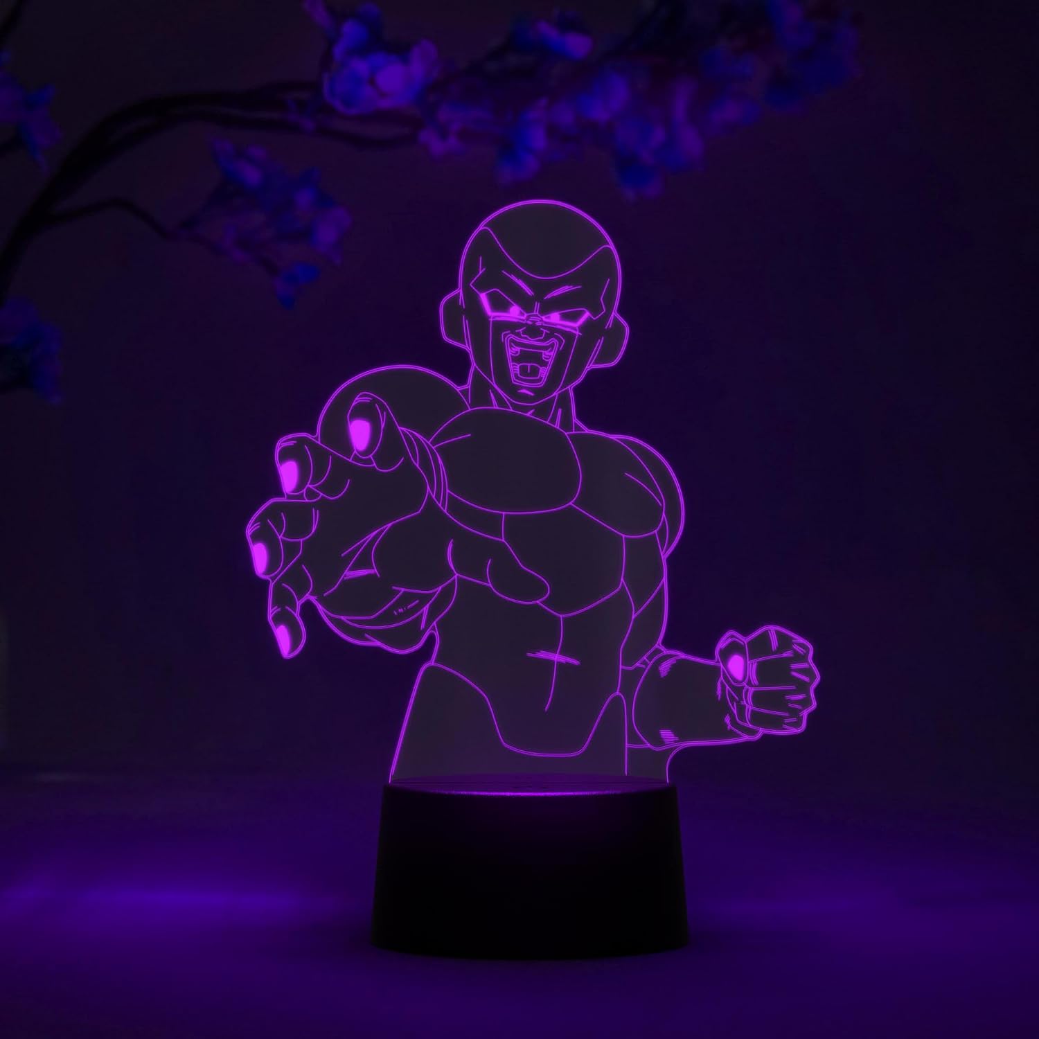 Otaku Lamps Golden Frieza Dragon Ball Super – Anime Lamp Figure Night Light, 16 Color RGB LED – Remote, 3D Anime Room Décor Gift for Otaku