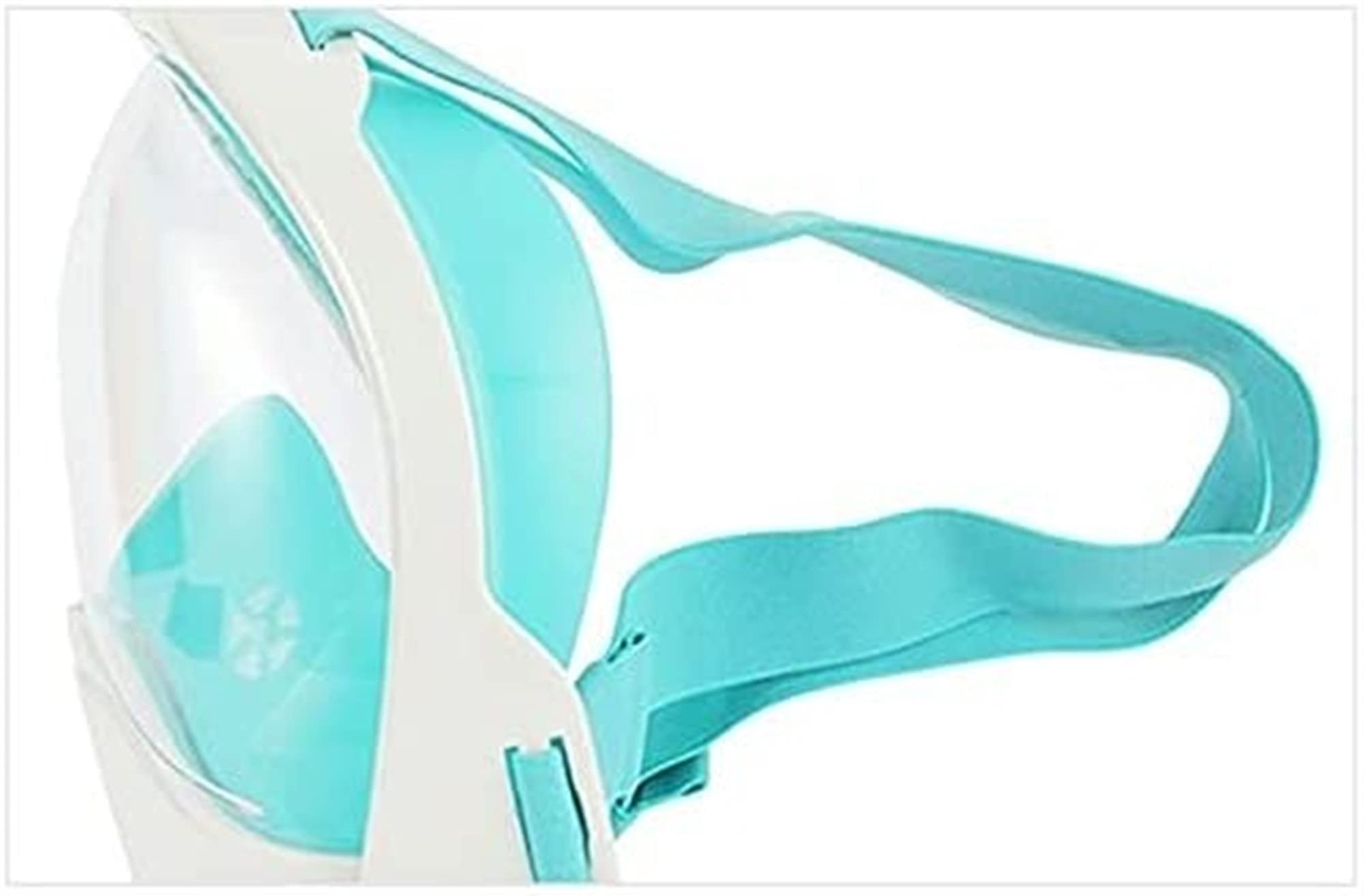 Maschera da Snorkeling Integrale in Silicone, boccaglio subacqueo a 180°, Maschera da Sub a Bocca Piatta di Tipo Asciutto Adatta per Adulti e Bambini