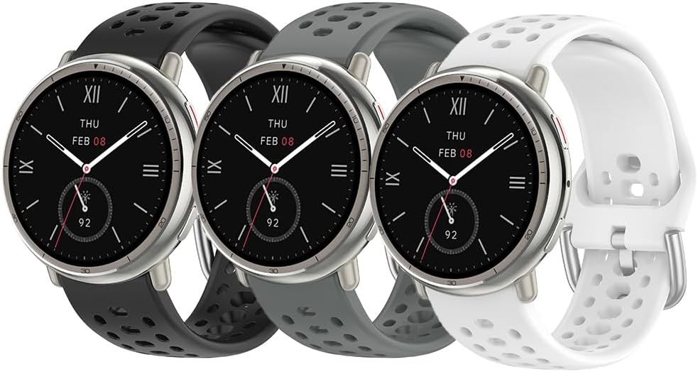 シリコン腕時計バンド Amazfit Active 2/ Active 2 スクエアスマートウォッチ用 ソフトで通気性のあるスポーツ