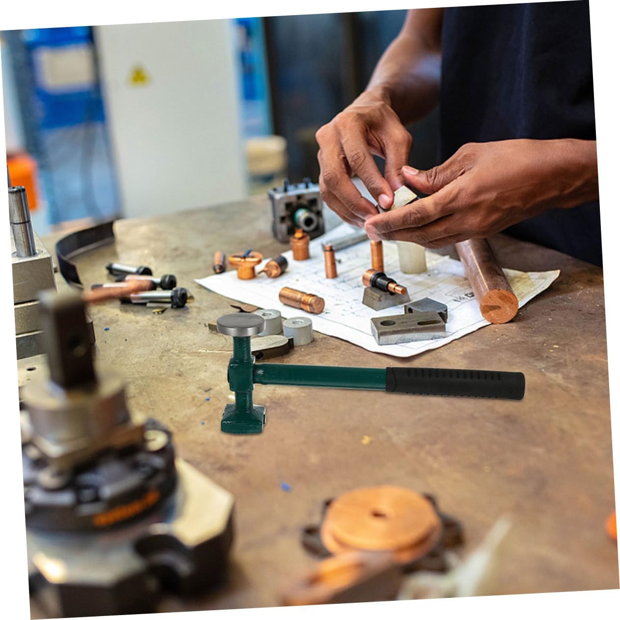 2pcs Repair Sheet Metal Hammer Dent Removal Tool with Handle for Auto Body Repair Versatile Mallet for Various Models and Damage Levels Durable and Reliable