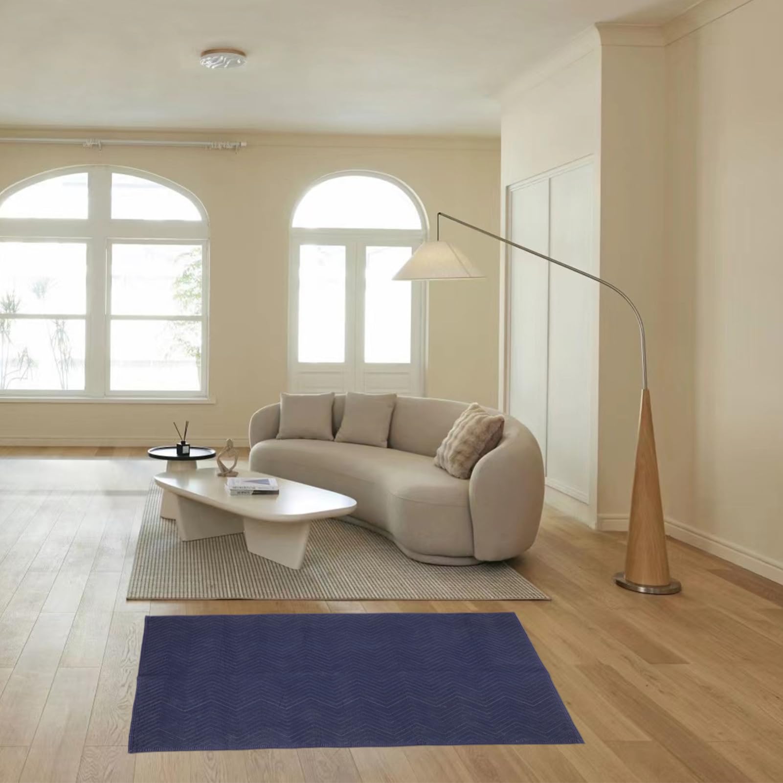 DOITOOL Coperta da Trasloco Imbottita Antiscivolo per Mobili Non Tessuto Blu, Protezione Durante Trasporto e Imballaggio Mobili
