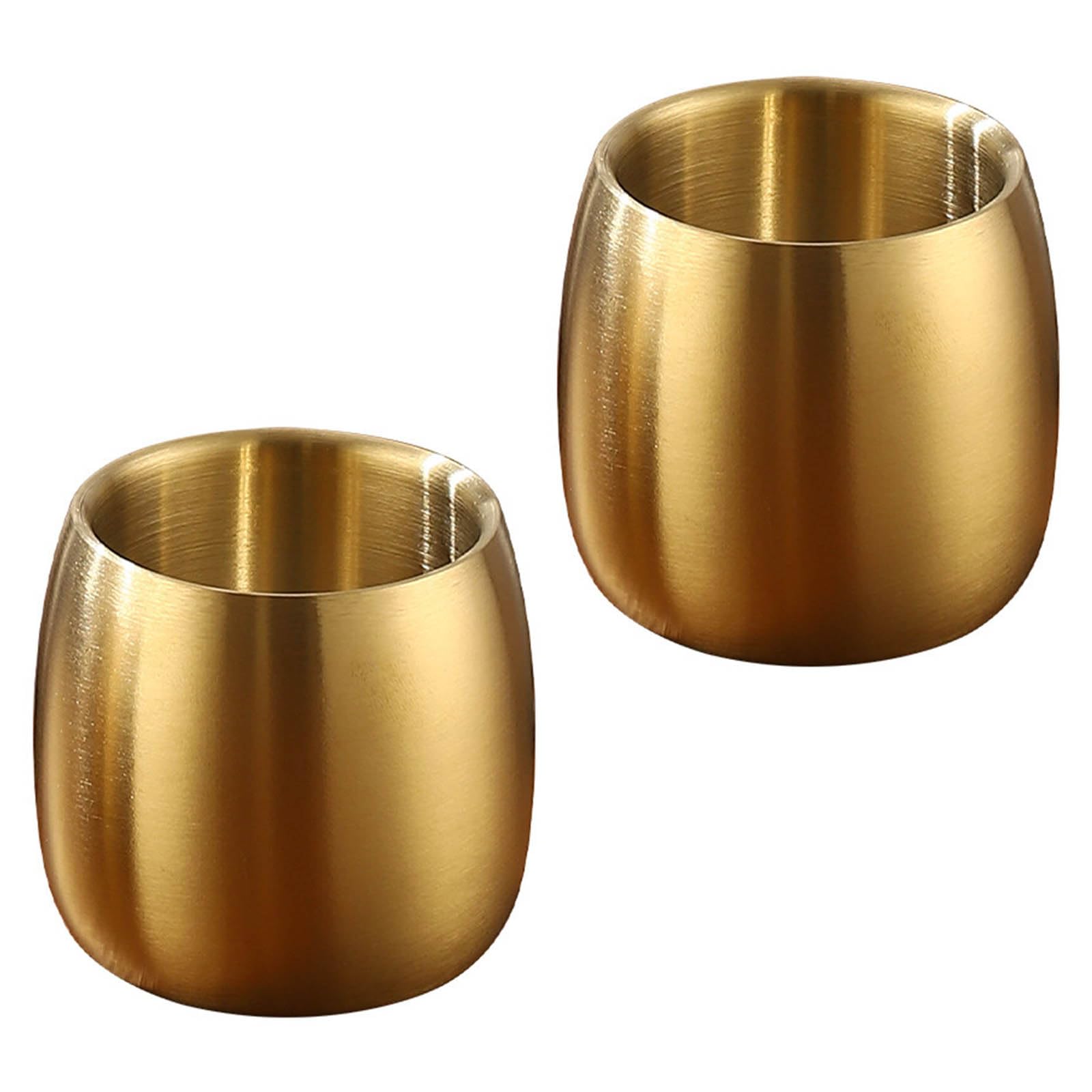 Montesy 2 Pack Stainless Steel Cups Stackable Coffee Mugs Metal Drinking Glasses Double Wall Mug Drinkwares for Camping Travel